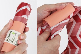 持ち手が収納ケースになったエコバッグ「Sushi bag」