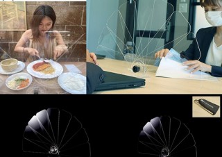 スタンダード通信社、携帯性に優れた扇型の飛沫防護パーテーション「MY DISTASNCE」を発売