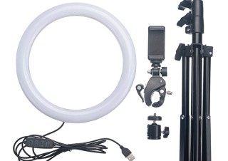 グリーンハウス、ビデオ会議中の顔を明るく照らせるLEDリングライト「GH-CSL80B-BK」を発売