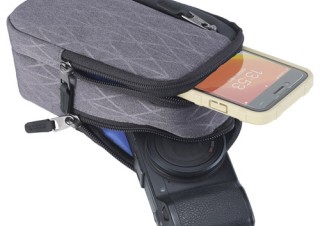 ハクバ、コンパクトカメラとスマホを同時に収納できるポーチを発売