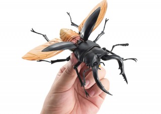 バンダイ、生きものの体を忠実に再現したカプセル玩具よりアルマジロトカゲとくわがたが登場