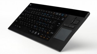 サンワサプライ、タッチパッド付き充電式ワイヤレスキーボード