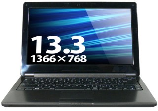 パソコン工房、重さ1.6kgの13.3型ノートPC
