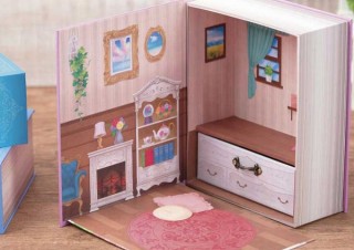 開くと洋室・和室・カジュアルルームが現れる3種類の「卓上収納BOX おうちブック」発売