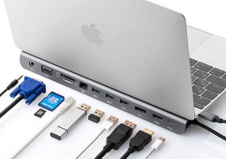 サンワサプライ、ノートパソコンスタンドになるType-C接続ドッキングステーションを発売