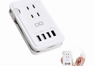 USB×4とコンセント×3に対応するハイブリッド電源タップ「KJ-C03」発売