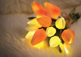 ヴィレヴァン、部屋を優しく照らす「チューリップブーケLED」を発売