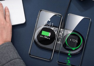 厚さ7mmで持ち運びに便利なワイヤレス充電器「ツイン・チャージャー」