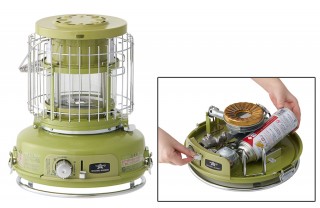 カセットボンベで使えるキュートなストーブ「LOGOS×SENGOKU ALADDIN パノラマ ガス ストーブ」