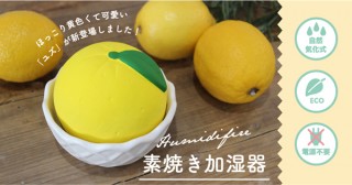 ほっこりまぁるい「ユズ」の素焼き加湿器。電源要らずのエコ仕様