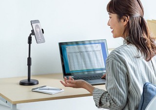 サンワサプライ、オンライン会議などに便利なスマホスタンドを発売