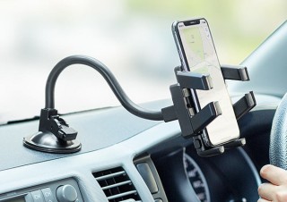 サンワサプライ、フレキシブルなロングアームを備えた吸盤取り付けスマホホルダーを発売