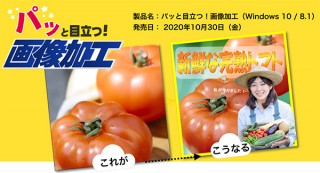 メディアナビ、インパクトのある画像の作成に特化したソフト「パッと目立つ！画像加工」を発売