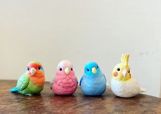  表情豊かな“ことり”がカワイイ！ 食玩フィギュア「てのりフレンズ」。文鳥、シマエナガ、オカメインコなど