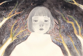 “少女性”のある絵を描くescocse氏のイラストレーション個展「とこよのくにで」