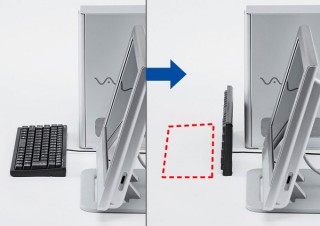サンワサプライ、未使用時に単体で立てて収納できるコンパクトキーボードを発売