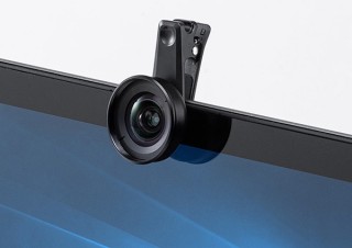 サンワサプライ、パソコン内蔵カメラの視野角が広がるクリップタイプのレンズを発売