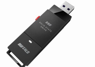 バッファロー、スティック型ボディで250GB/500GB/1TBの「SSD-PUTA」を発売