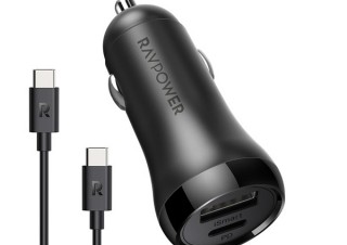 RAVPowerとドコモがコラボ、USB-CとUSB-Aの両方に対応したカーチャージャーを発売