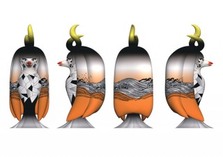 コシノジュンコさんデザイン！ 大阪 中之島に5メートルの巨大アマビエが出現