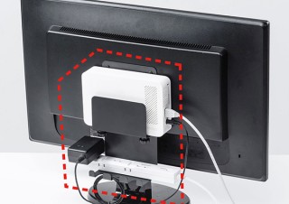 サンワサプライ、ディスプレイ裏に小型パソコンなどを収納できる取り付けホルダーを発売