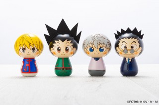ヒキダシ、天然木で製造した創作品「HUNTER×HUNTERこけし」を発売