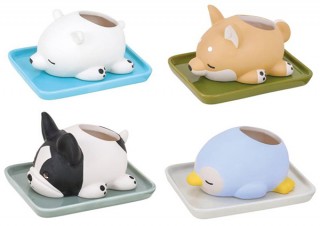 キュートな見た目に癒される、素焼き加湿器「ねむねむアニマルズ」