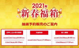ビックカメラの「2021年新春福箱」が抽選販売受付を開始、今年はECでの販売のみ