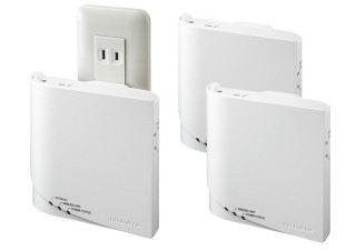 アイ・オー、コンセント直付けタイプのメッシュWi-Fi親機・子機セットモデルを発売