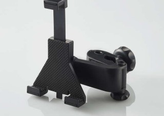 エレコム、スマホやタブレットを車内後部座席のヘッドレストポールに取り付け可能な車載ホルダーを発売