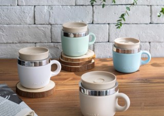 ドウシシャ、熱々の飲み物の温度を下げるマグカップ「猫舌専科マグ」を発売