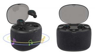 ゲオ、充電ケースがスピーカーにもなる完全ワイヤレスイヤホンを発売