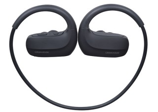 グリーンハウス、ヘッドホン一体型の音楽プレーヤー「GH-KANABSA-BK」を発売