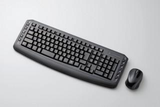 エレコム、1レシーバで動作する2.4GHzワイヤレスキーボードと光学式マウスのセット