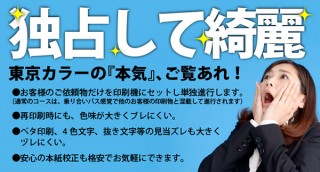 印刷機を独占！自分の依頼物だけをセットして単独進行してもらえる東京カラー印刷の「チャーター印刷」