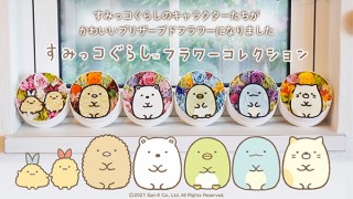岡田商会、部屋に飾れるフラワーBOX「すみっコぐらし フラワーコレクション」を発売