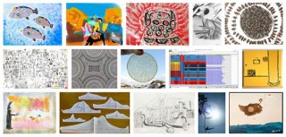 描きたいことをただひたすらに描いた作品が集まっている「やり続ける先に見えるもの展」