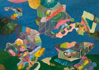 人間の強い欲望を色彩的な構成の絵画で表現した鹿島幸恵氏の個展「Wish List」