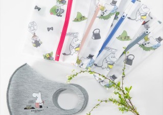 シンプルでかわいいムーミン柄のマスクとメッシュポーチセットなどが登場