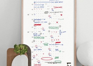 ホワイトボード式で書いては消してが可能な「ミニマリストカレンダー」