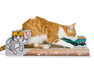 フェリシモ、ヨシ！と安全確認する仕事猫デザインの猫用つめとぎを発売