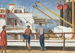 横浜市民ギャラリーのコレクションから約50点の作品を紹介する「うつし、描かれた港と水辺」