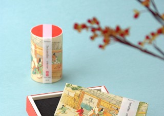 カメヤマ、明治時代の日本画家作品を使ったパッケージ「吟撰仙年香 平箱」を発売