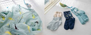 フェリシモ、文鳥など小鳥プリントのパジャマと小鳥モチーフの綿混ソックスを発売