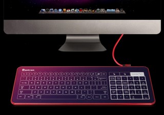 Gloture、強化ガラスを使った有線タッチキーボード「Bastron B10」