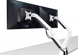 センチュリー、ガス圧式の4軸デュアルモニターアームを発売