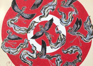 “コロナ時代にとどめ”を刺すべく祈りを込めて描く水墨画家・土屋秋恆氏の「御神獣画展」