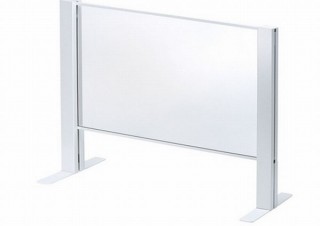 サンワサプライ、スチールフレームで自立力・安定性の高い「透明アクリルパーティション」発売