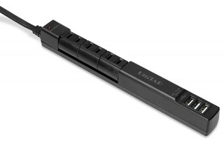 プリンストン、3ポートのUSB給電機能を備えた回転式の電源タップ「PPS-UTAP6B」を発売