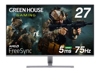 グリーンハウス、27型ゲーミングディスプレイ「GH-GLCC27FA-SV」を発売